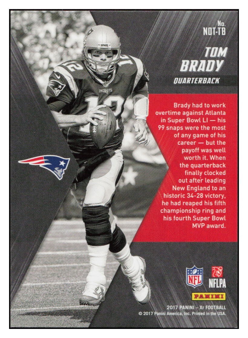 D701 TOM BRADY 2017 PANINI XR NOTORIOUS 80/99 NEW ENGLAND PATRIOTS RARE SP