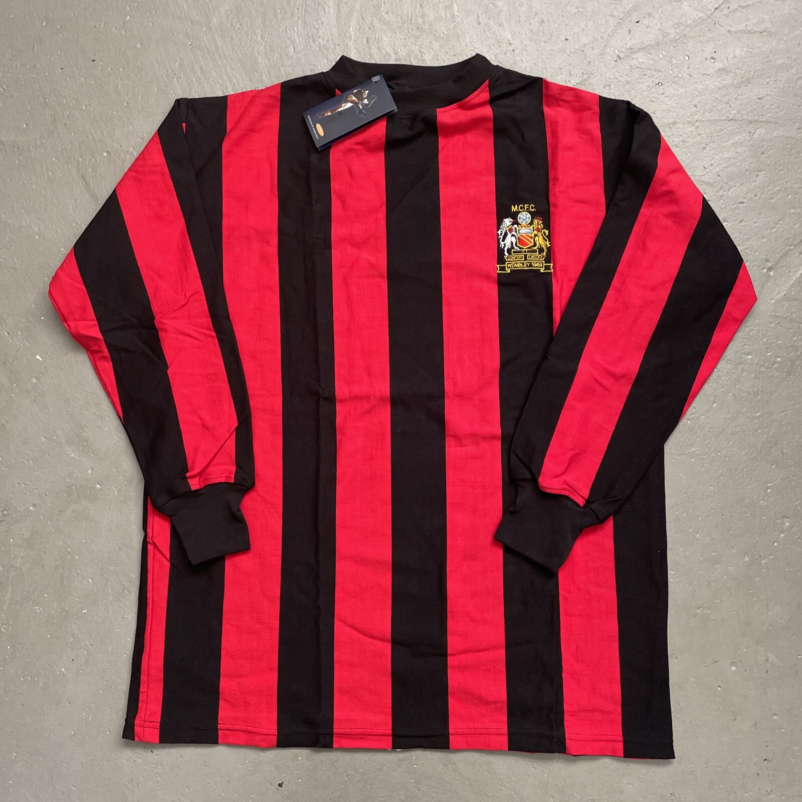 Toffs Manchester City Football Vintage Heritage Soccer Shirt Made In UK NWT XL