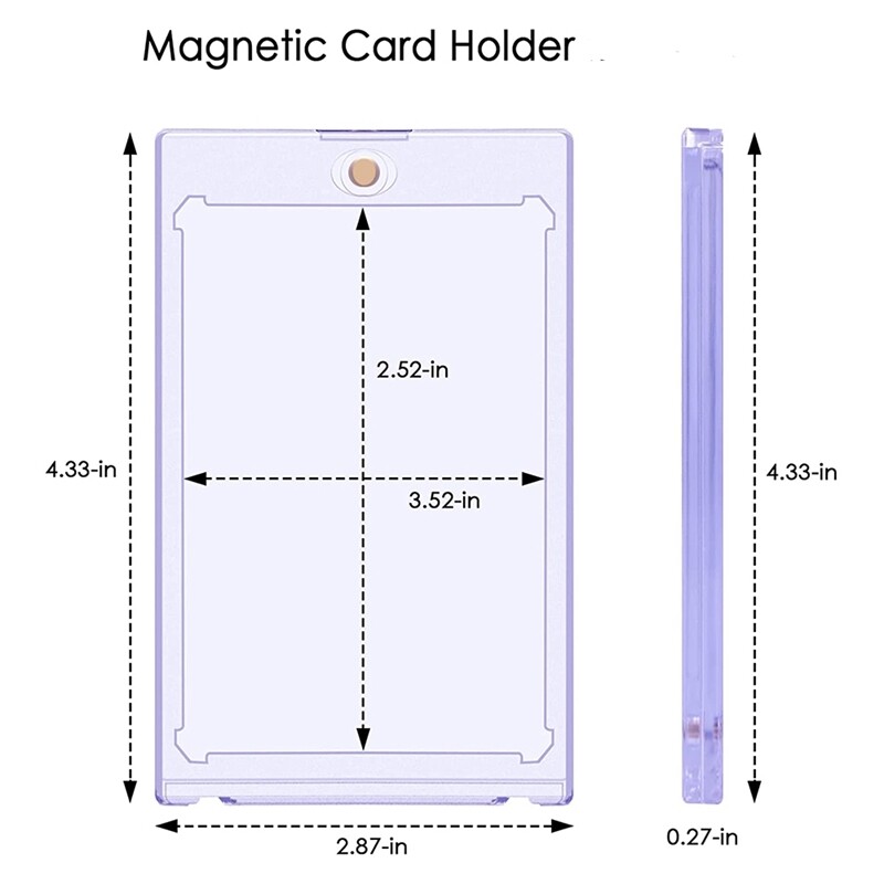 CF Magnetic Card Holder One Touch Case BLUE BORDER – 35PT-260PT Sizes