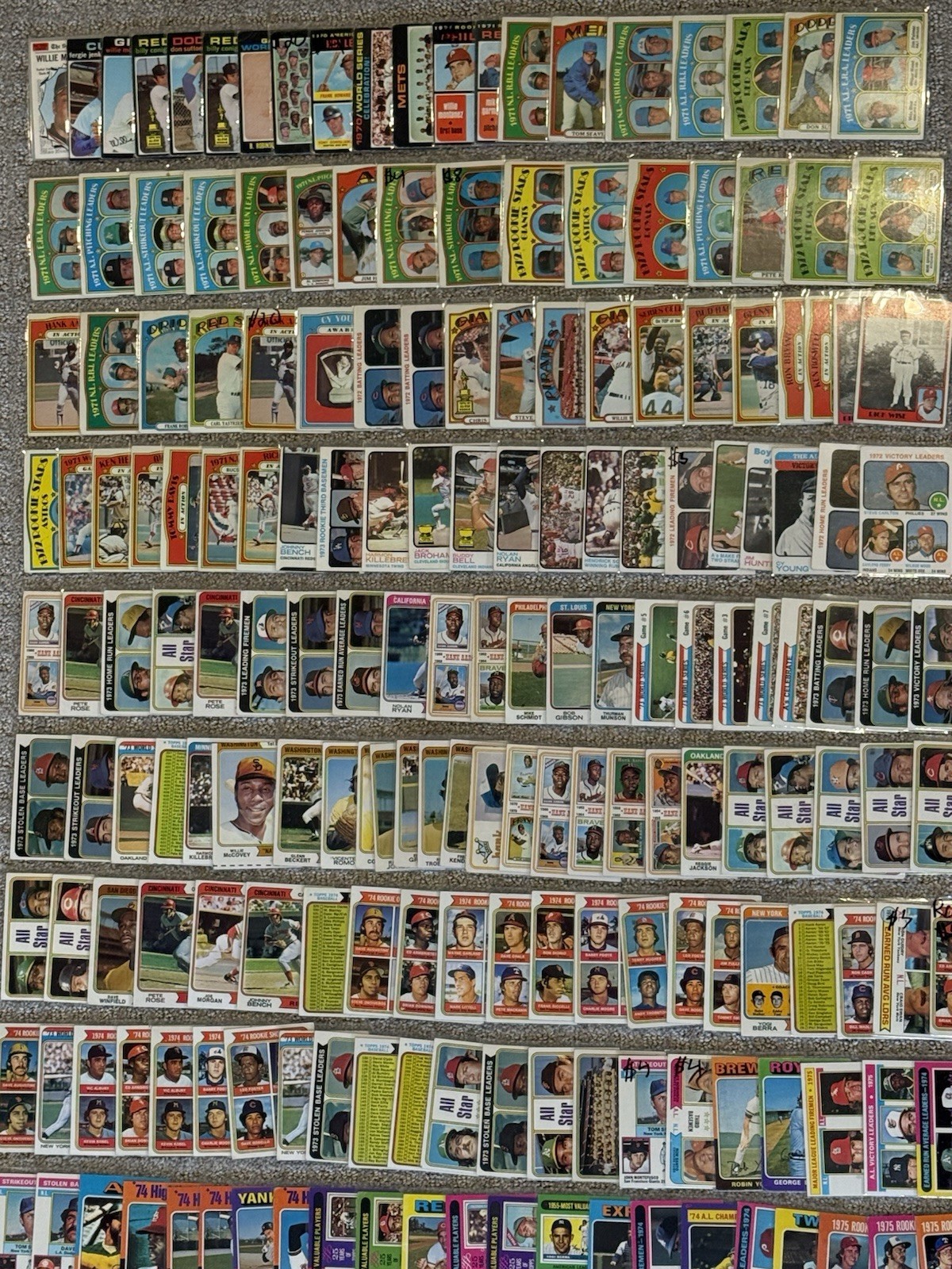 Vintage 1970s Topps Baseball Lot of Mystery Packs Mantle, Mays, Aaron, Yaz, Rose