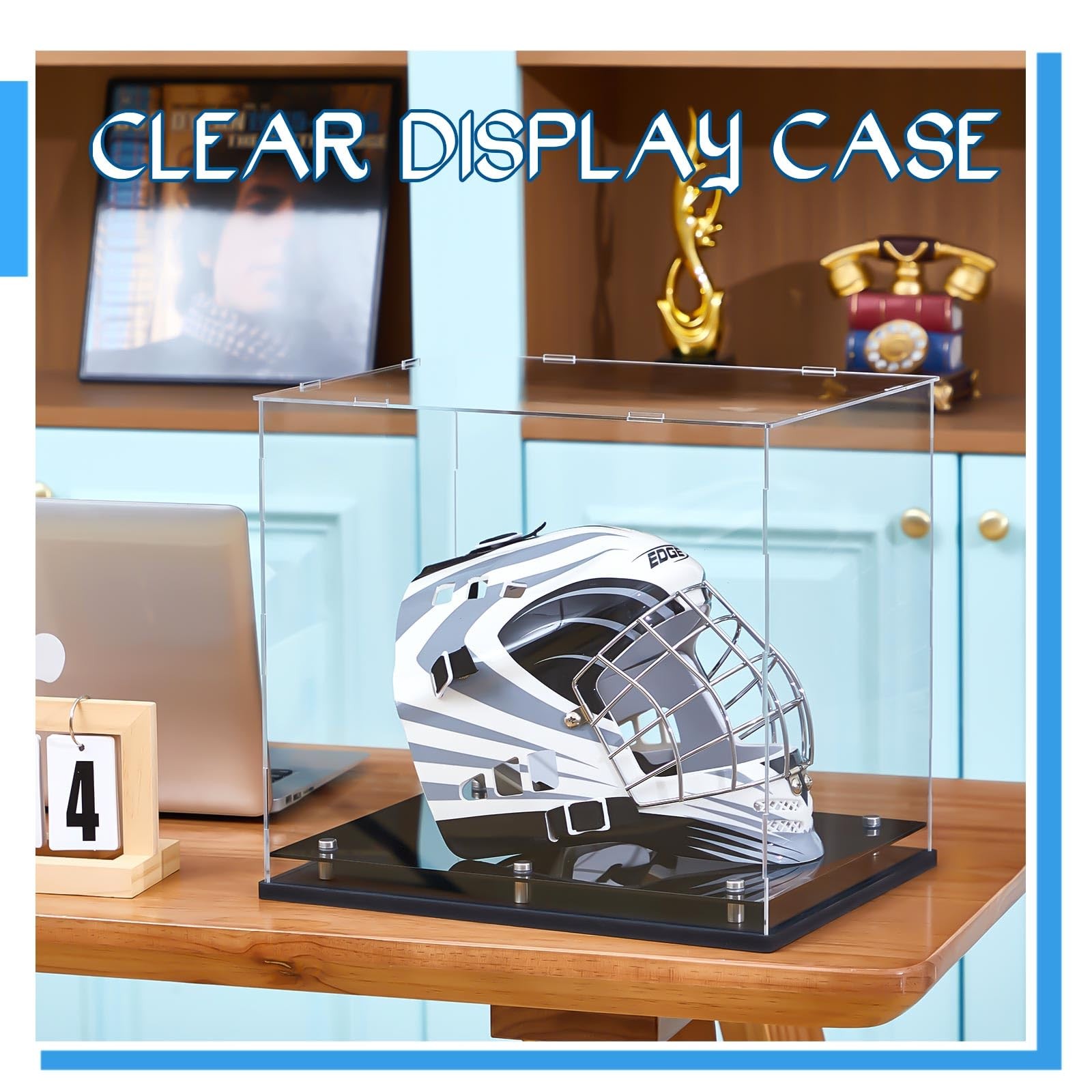 Barydat Football Helmet Display Case 14.2 x 11 x 12.6 Inch Full Size Acrylic …