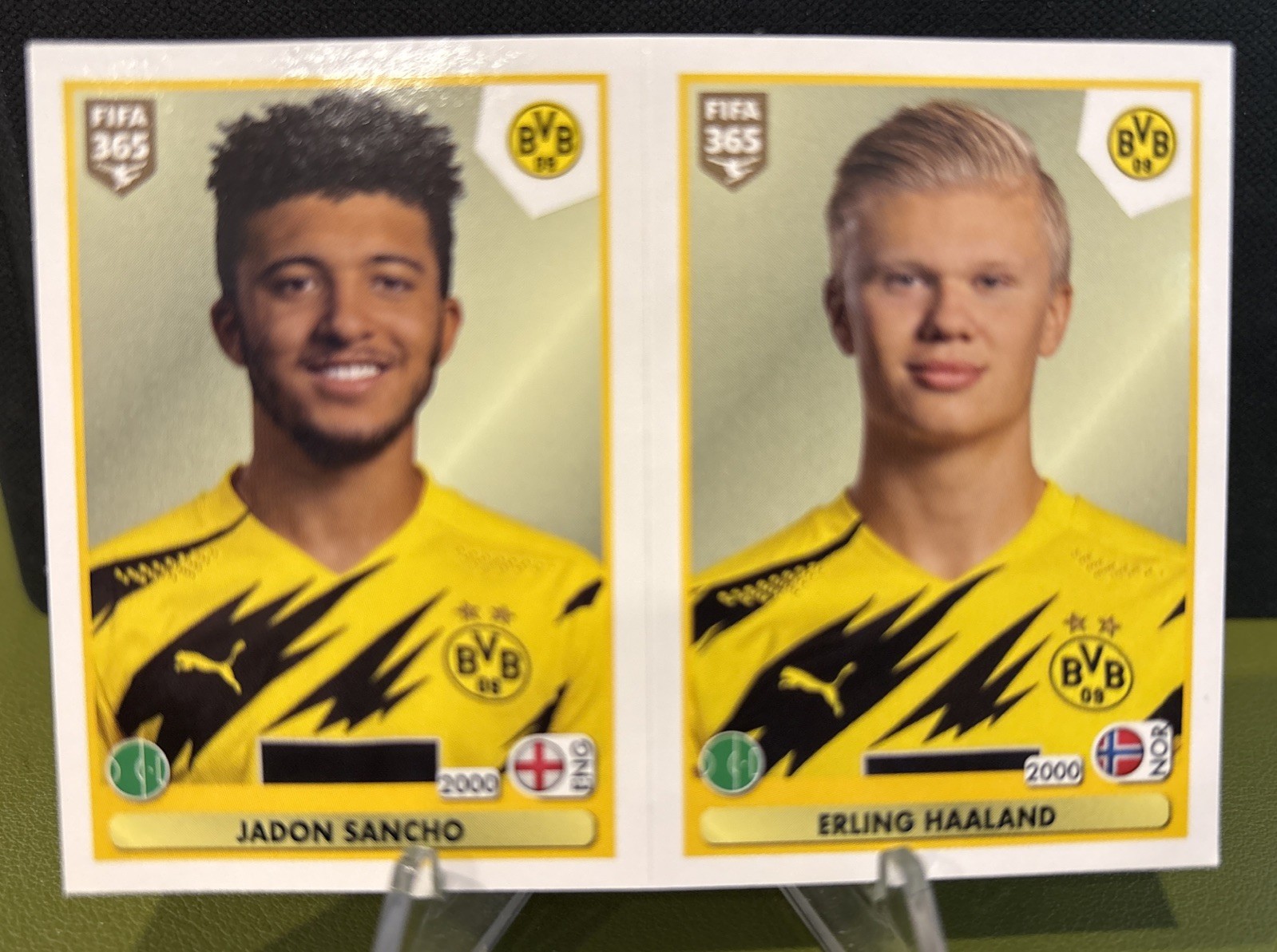 Erling Haaland Jadon Sancho 2021 Panini FIFA 365 181a 181b Borussia Dortmund