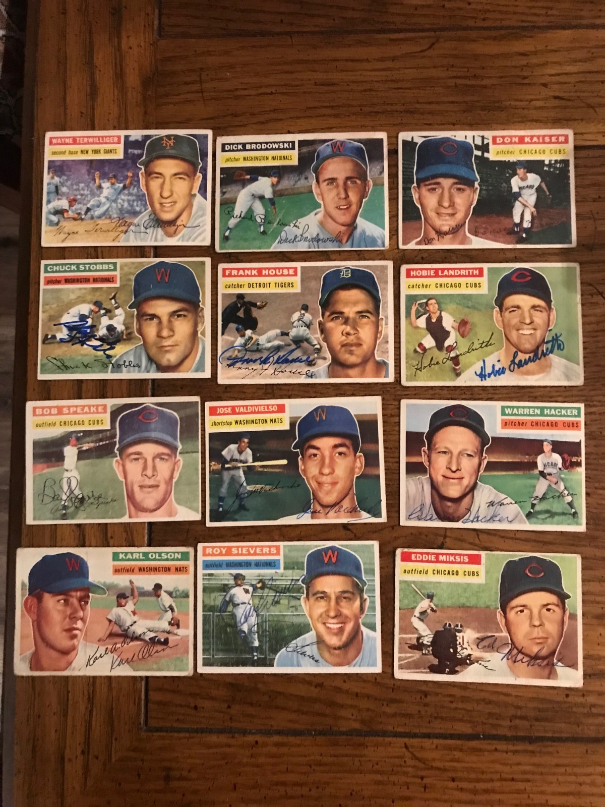 Don Kaiser Autograph 1956 Topps Baseball Card (17, 565