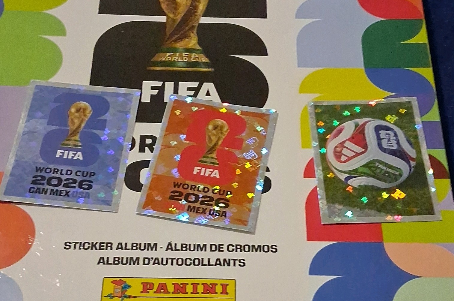 Panini FIFA World Cup 2026 Sticker Album w/ 6 Loose Non-Stuck Stickers