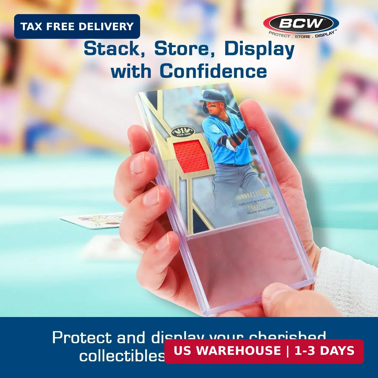 BCW 138 PT. Thick Card Topload Holder – Pack of 50 | Durable Rigid PVC Toploader