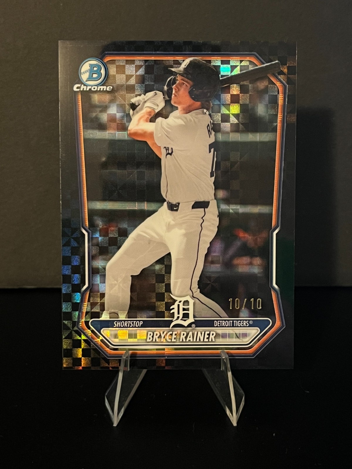 BRYCE RAINER – 2026 BOWMAN – CHROME PROSPECTS – BLACK X-FRACTOR /10 (RC) BOOKEND