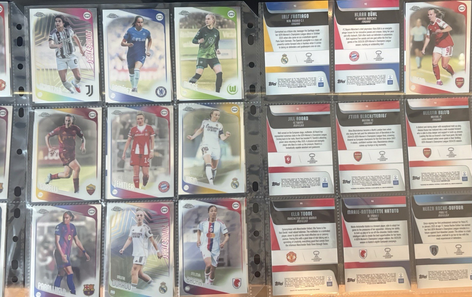 2025-26 Topps Chrome UEFA Club Competitions Complete Set with All Inserts