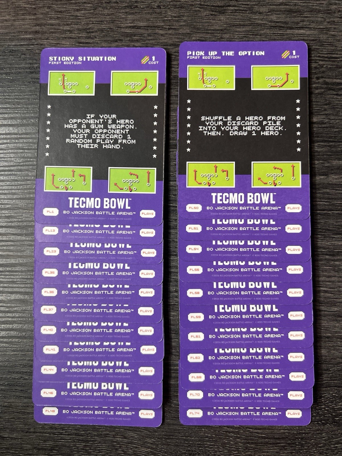 Bo Jackson Battle Arena Tecmo Bowl Plays 115 of 200 & 100 Dogs SSP & SP