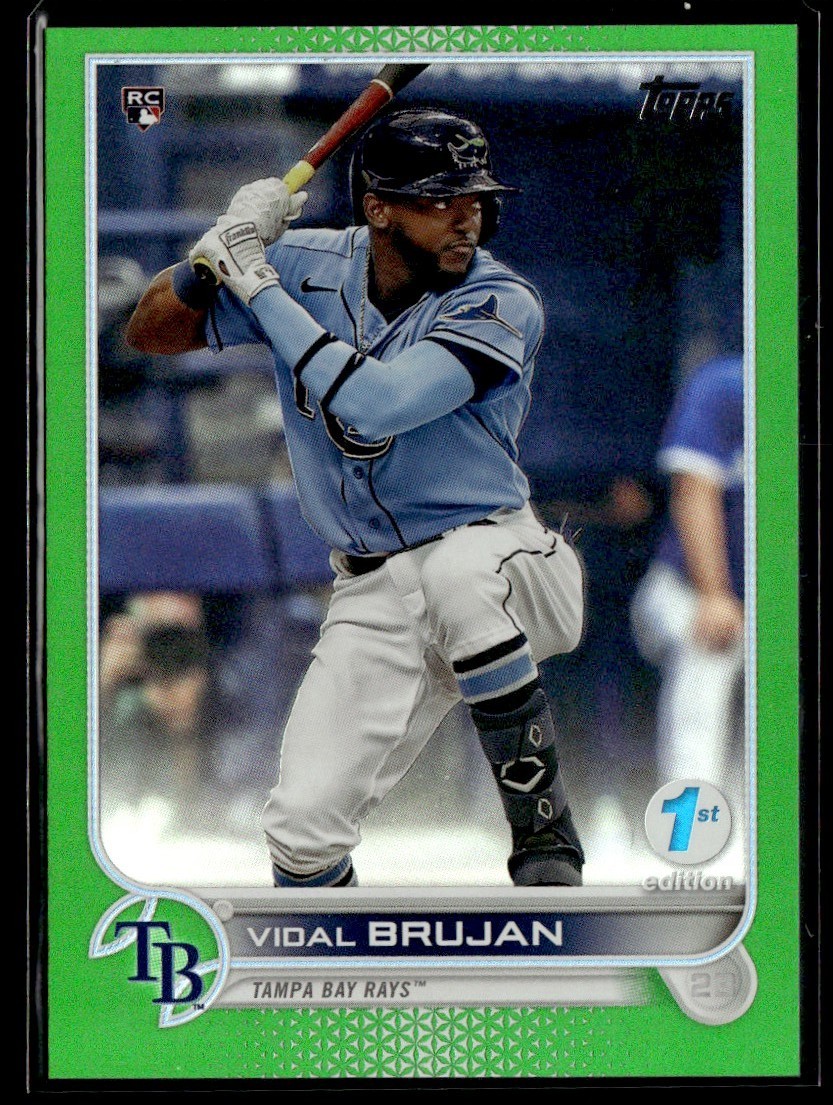 2021 Topps 1st Edition Green Foil Vidal Brujan Rookie /150 Rays #25