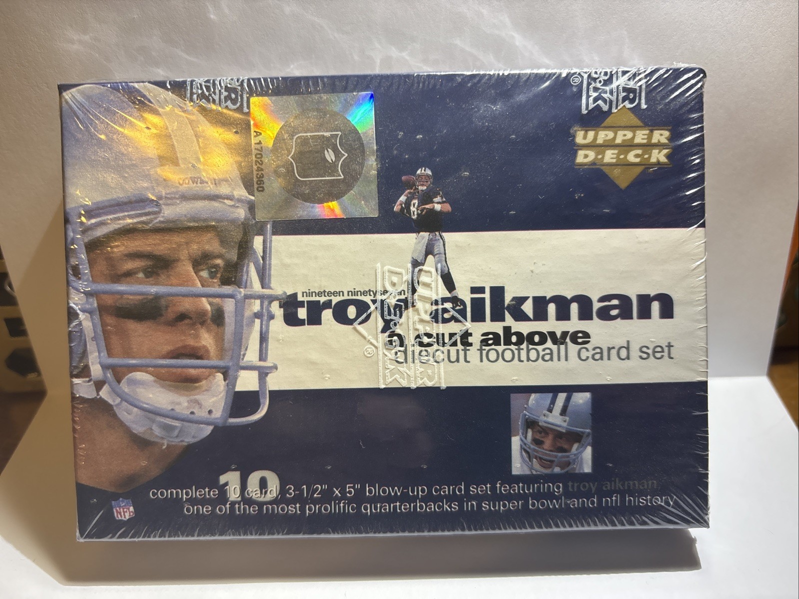 1997 Upper Deck Troy Aikman ‘A Cut Above’ Sealed 10 Card Insert Die Cut Set