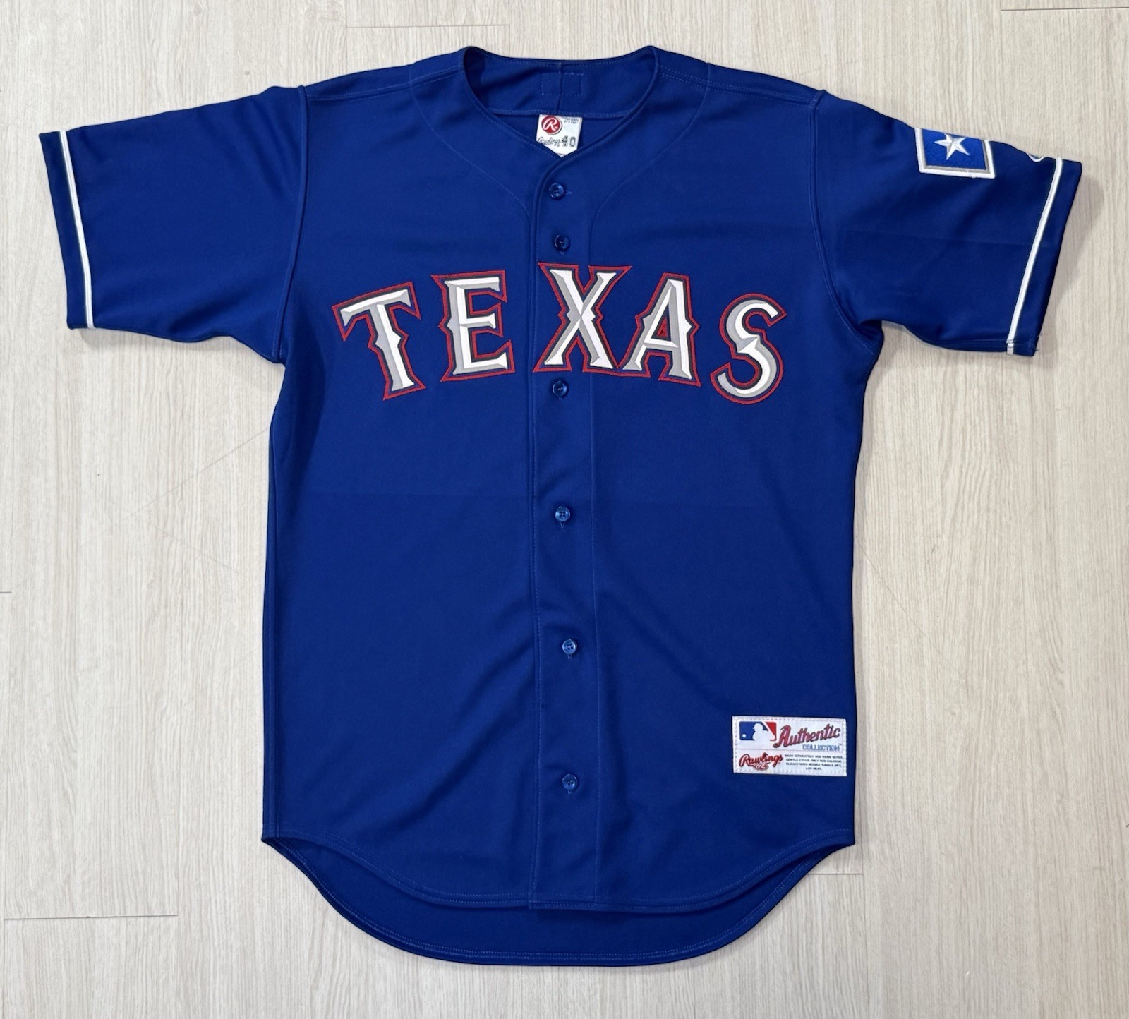 Vintage Y2K Rawlings Authentic Texas Rangers Alternate Jersey Size 40 2001/2 MLB