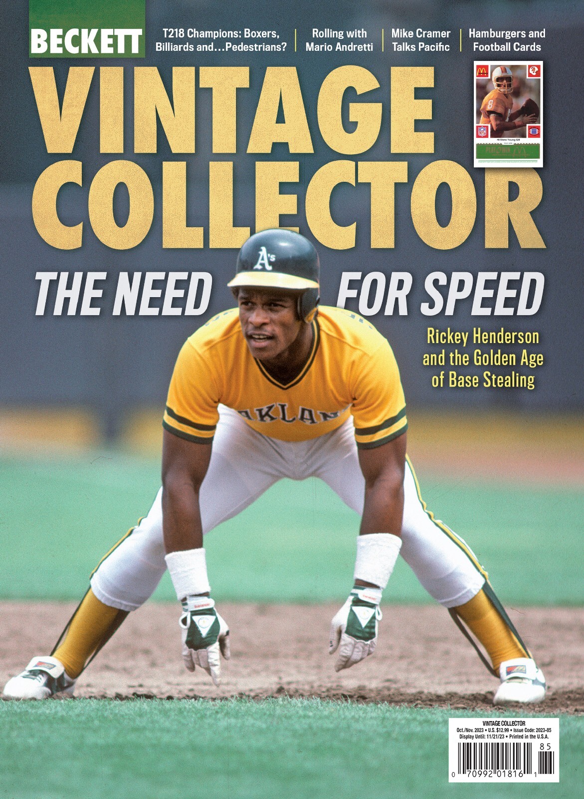 New OCT/NOV 2023 Beckett VINTAGE COLLECTOR Price Guide Magazine RICKEY HENDERSON