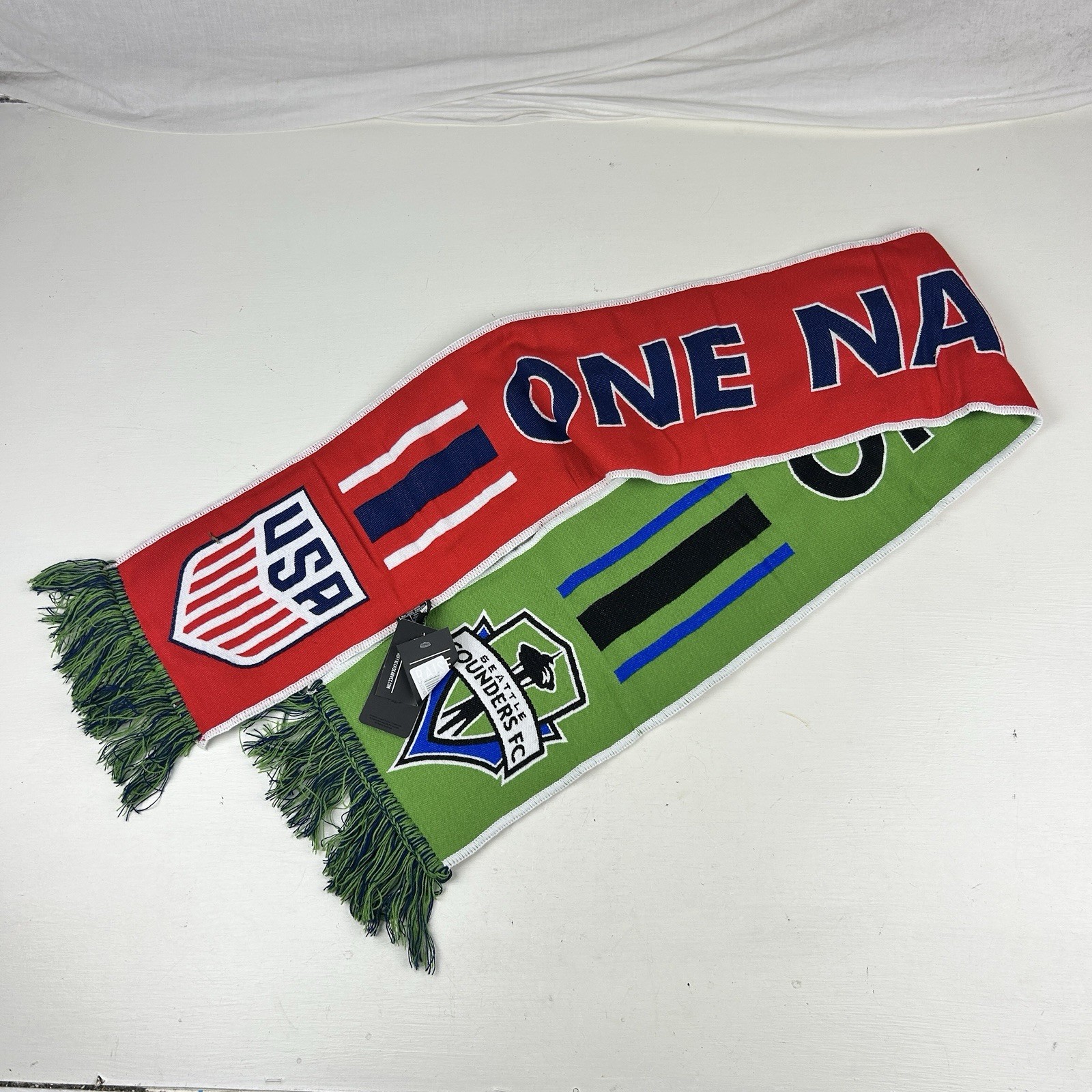 USA Men’s Soccer X Seattle Sounders Scarf RUFFNECK 69×7 One Nation Team