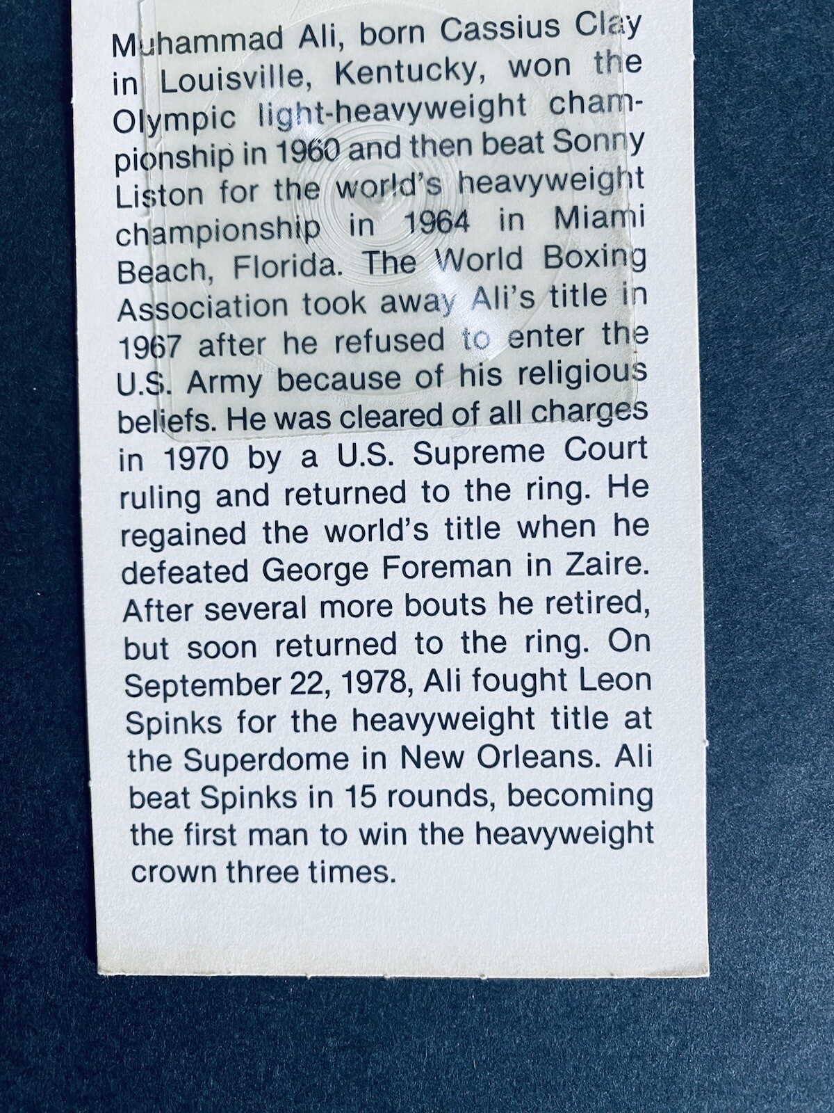 1979 MUHAMMAD ALI GREAT MOMENTS IN SPORTS UNITED PRESS INT BOXING.