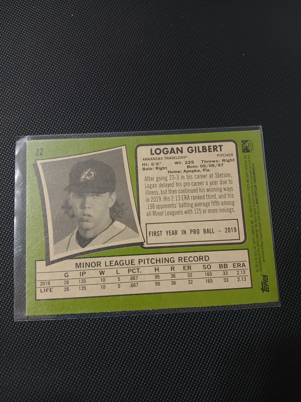 2020 Heritage Minor League – 22 Logan Gilbert
