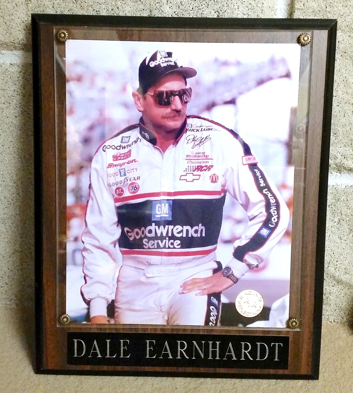 Dale Earnhardt Racing Reflections Licensed 8×10 Photo 13 inch x 10.5 inch Plaque
