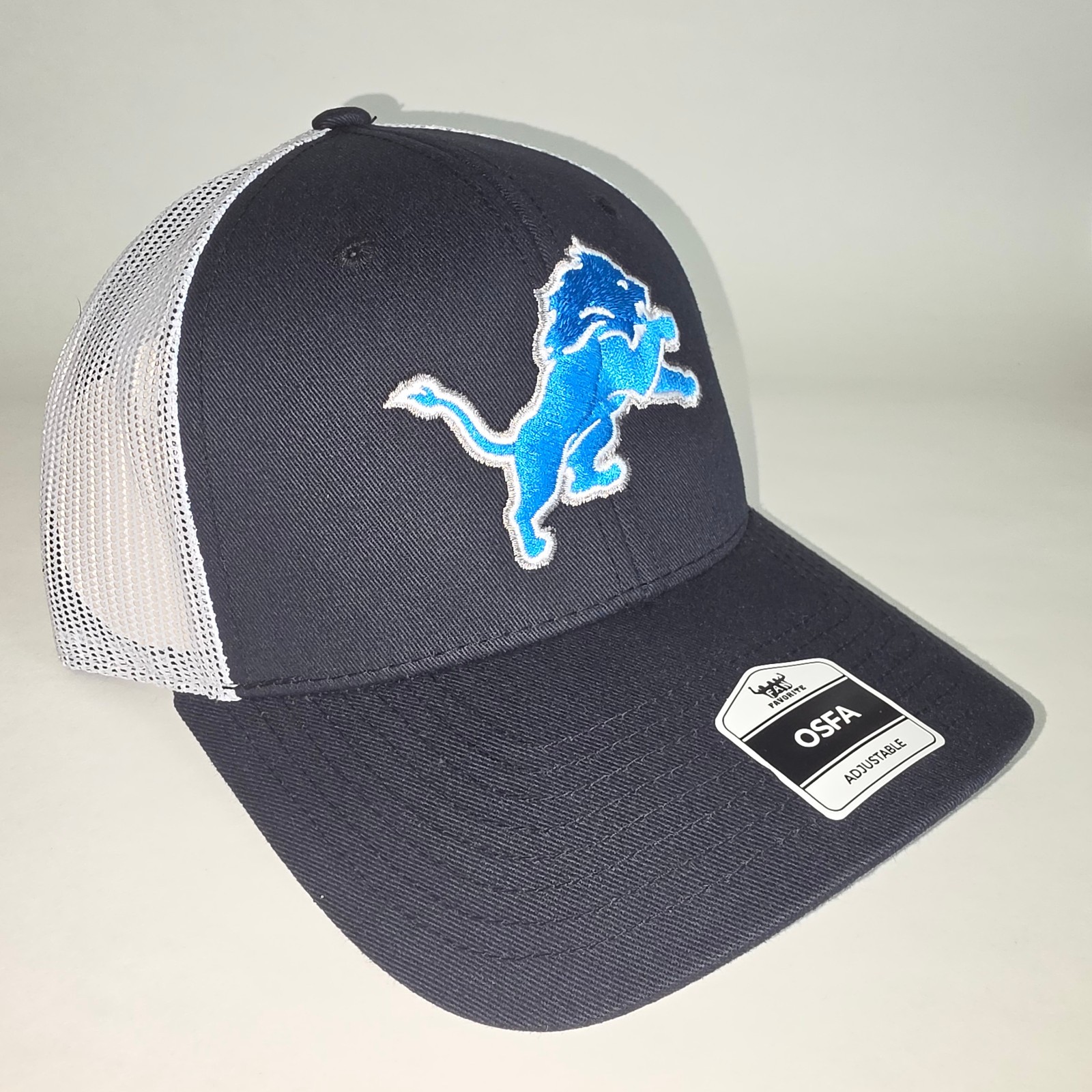 Detroit Lions Cap. Dark Blue w/ Blue Logo. NFL.