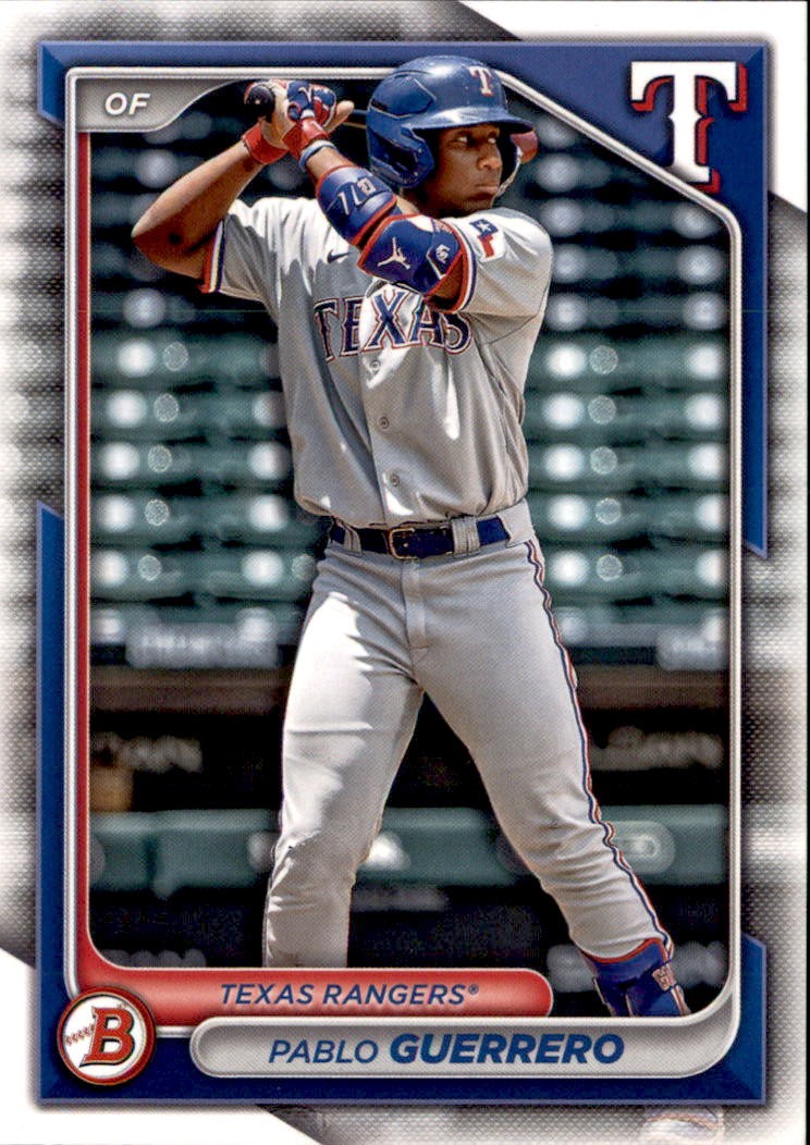 2024 Bowman Draft Paper Pablo Guerrero Texas Rangers #BD-178 5 Card Lot