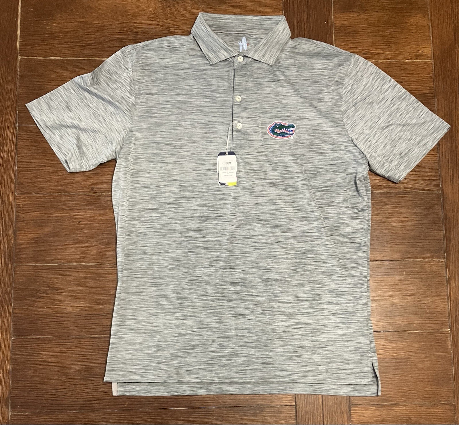 Men’s Johnnie O Sz L Florida Gators Grey Heather Huron Featherweight Polo NWT
