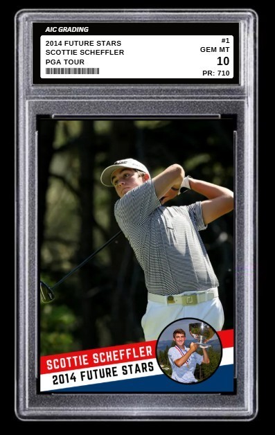 2014 Scottie Scheffler Future Stars PGA Rookie Card Golf Pro 1/710 Graded 10
