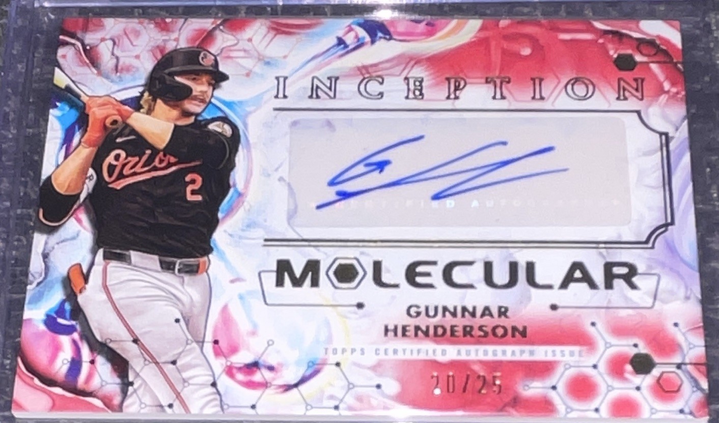Topps 2025 Inception Gunnar Henderson Molecular Auto 20/25 Orioles #IMA-GH