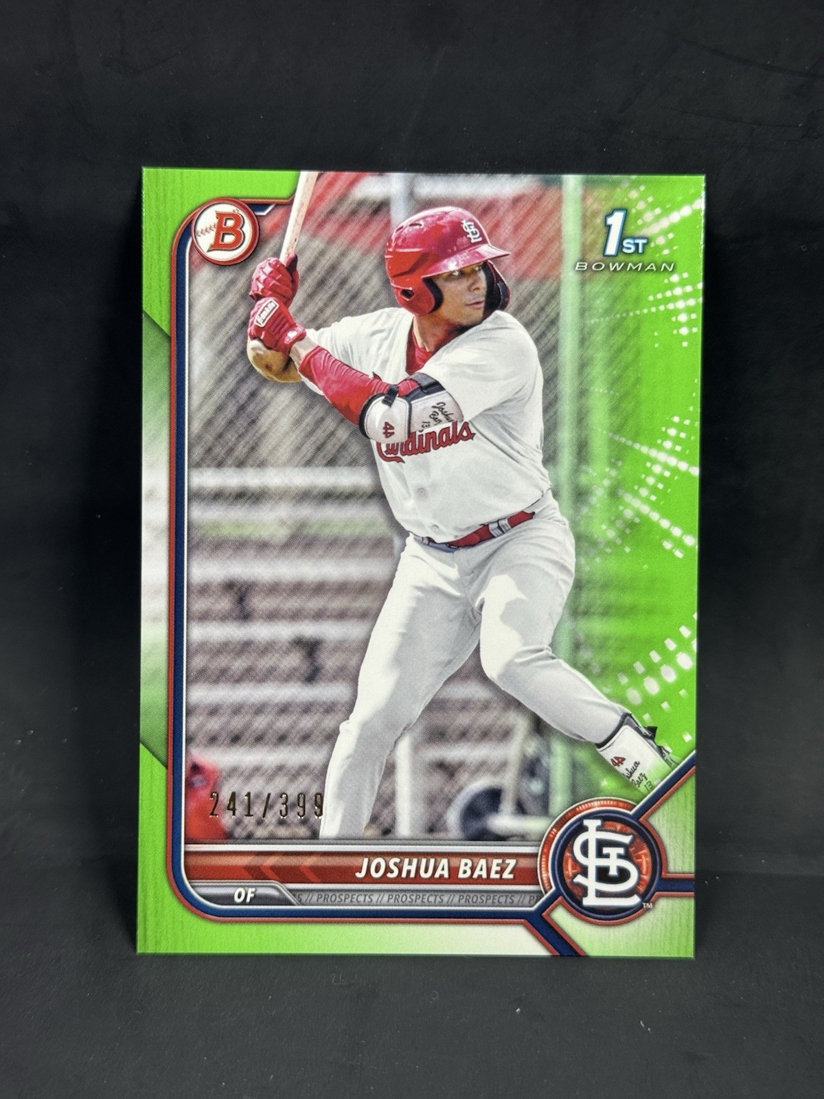 2022 Bowman Neon Green /399 Joshua Baez #BP-112 1st Prospect Cardinals
