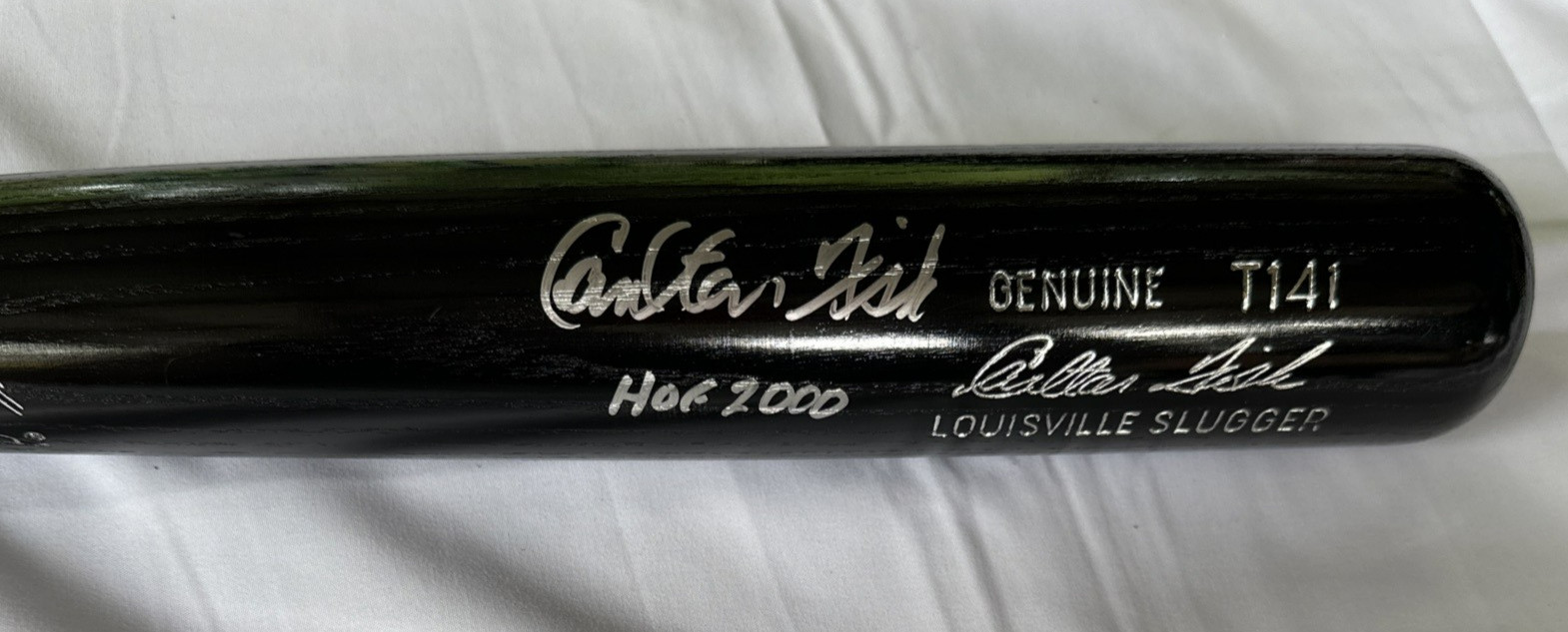 Carlton Fisk Autographed Louisville Slugger Game Model Bat T141 FANATICS Auth
