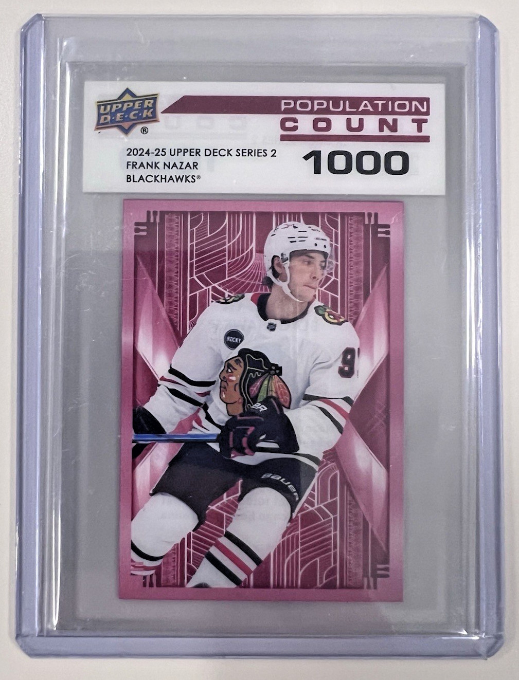 2024-25 Upper Deck Series 2 Population Count 1000 Frank Nazar #PC-32 Rookie RC