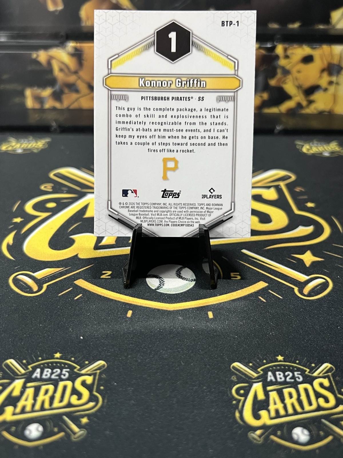 Topps 2026 Bowman Chrome Top 100 Insert BTP-1 Konnor Griffin Pittsburgh Pirates