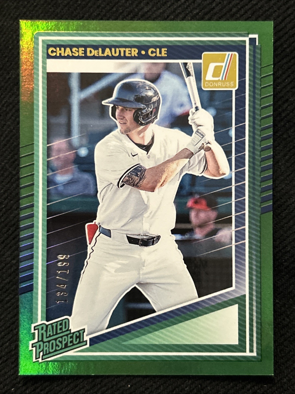 2025 Panini Donruss Chase DeLauter Rated Prospect Green Foil /199 #107