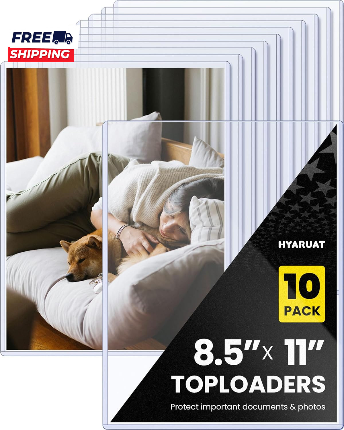 8.5 X 11 Hard Plastic Sheet Protectors Rigid Clear Toploaders for Documents