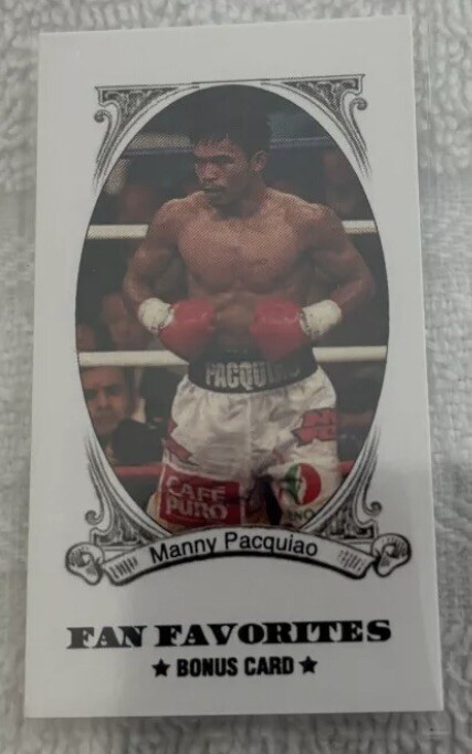 2011 Manny Pacquiao #BC1 Fan Favorites MINI Bonus Card FILIPINO PACMAN