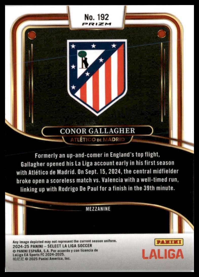 2024-25 Panini Select La Liga #192 Conor Gallagher Multi-Color