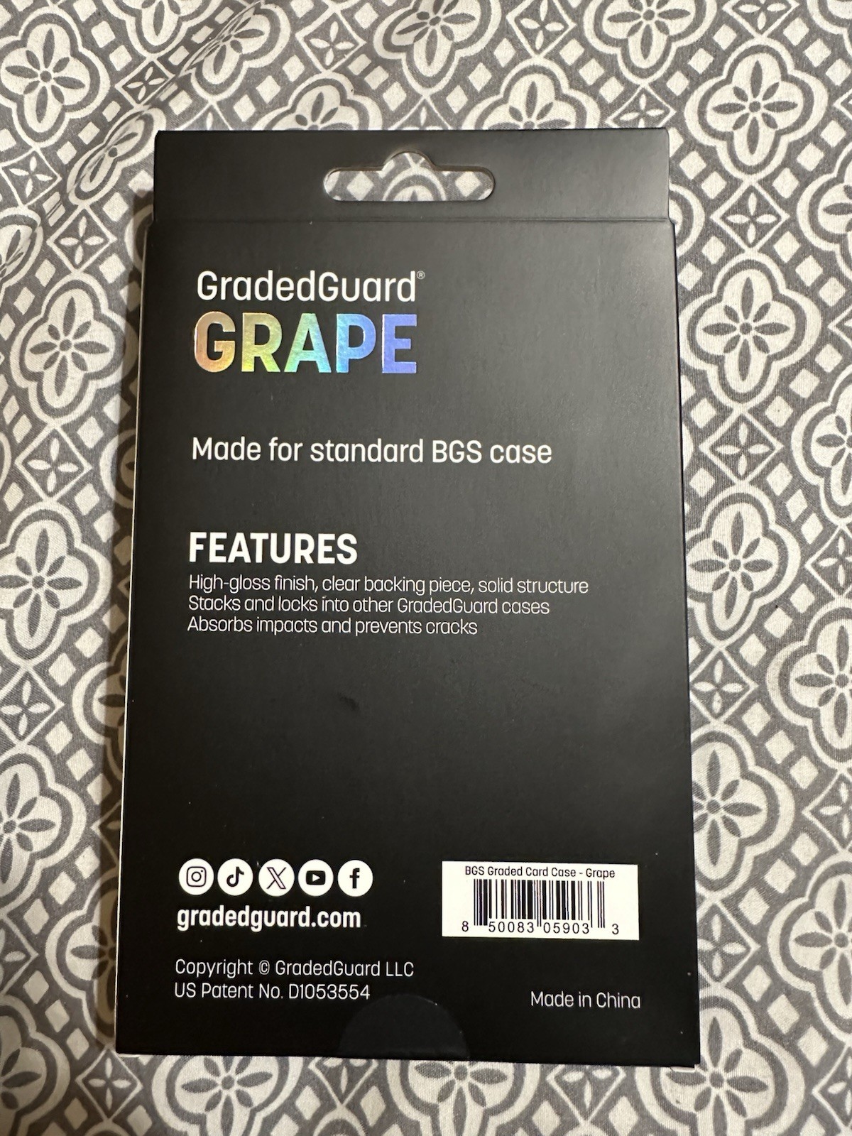 GradedGuard BGS Graded Card Case Guard Protector Grape Purple Fade New IN HAND