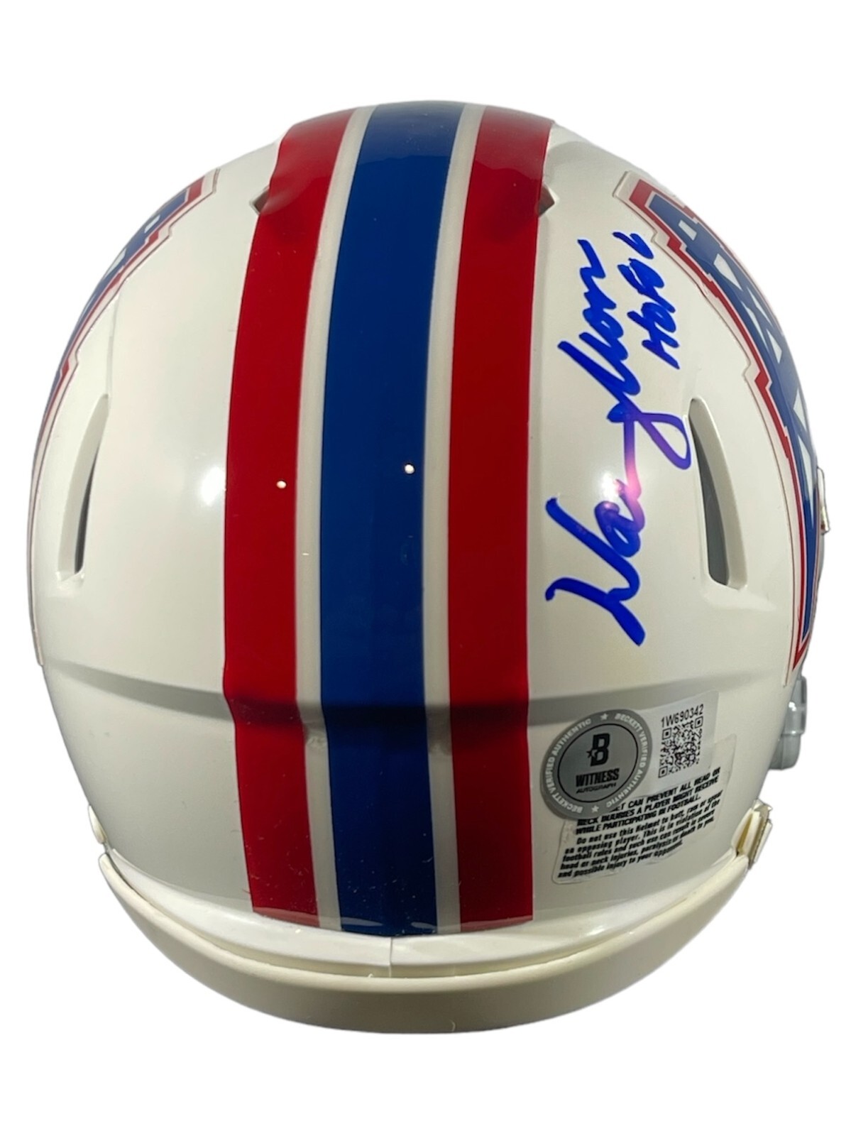Earl Campbell & Warren Moon Signed Auto Oilers Mini Helmet w HOF Beckett BAS COA