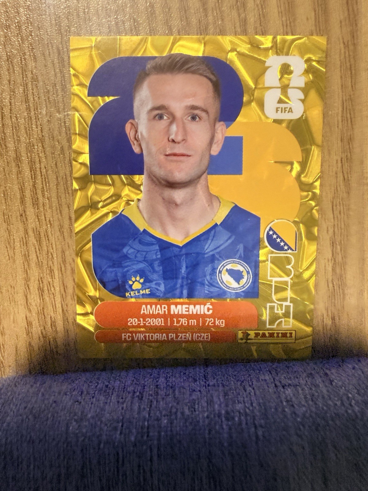 Panini FIFA WC 2026 Stickers-Rare Gold Crumple-BIH Bosnia & Herzegovina You Pick