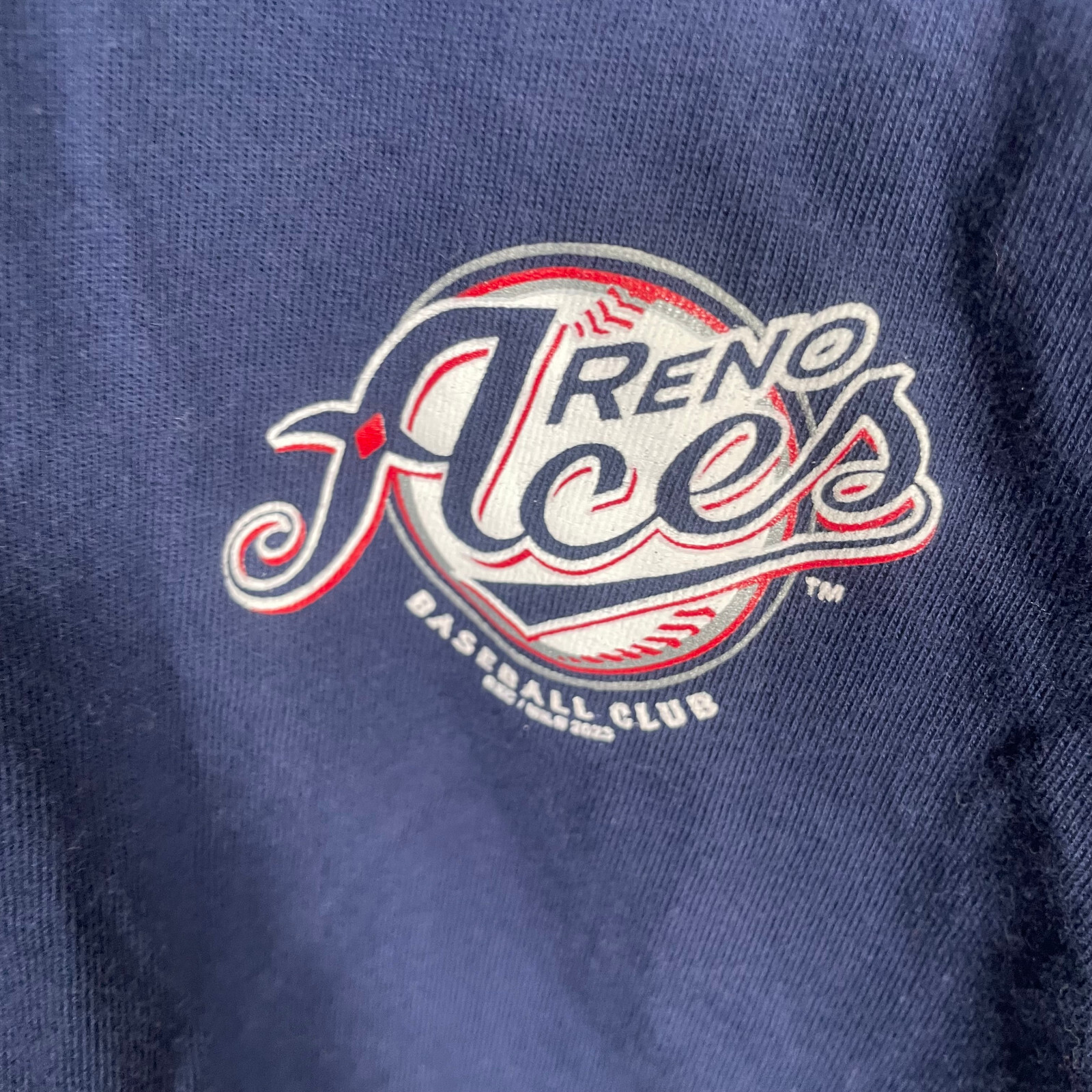 Boxercraft Reno Aces Cropped T Shirt Womens Medium Minor League Baseball L/S *