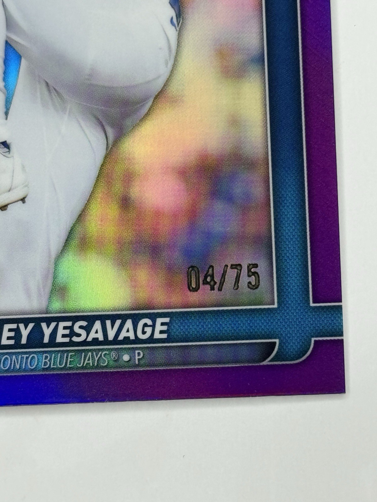 2026 Topps Chrome Flagship Collection Trey Yesavage Purple Refractor RC 04/75 SP