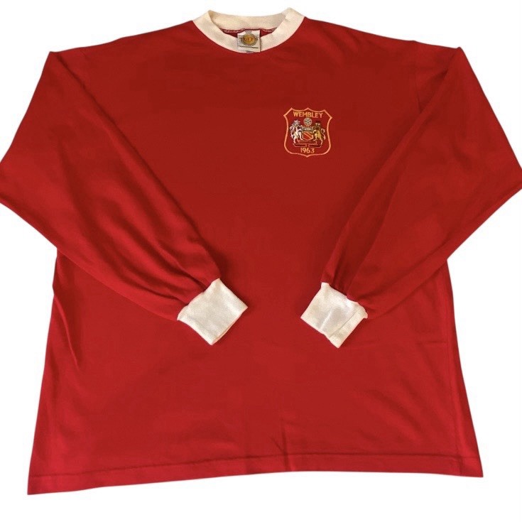 Manchester United Retro Shirt Toffs Wembley 1963 Football LS Jersey Size XL