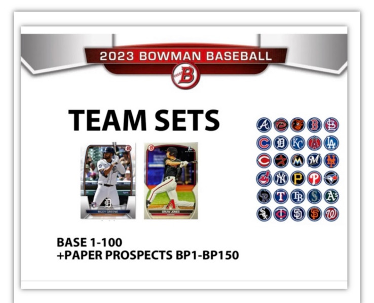 2023 Bowman PAPER BASE & PROSPECTS Team Set – PICK ANY TEAM(S) YOU WANT