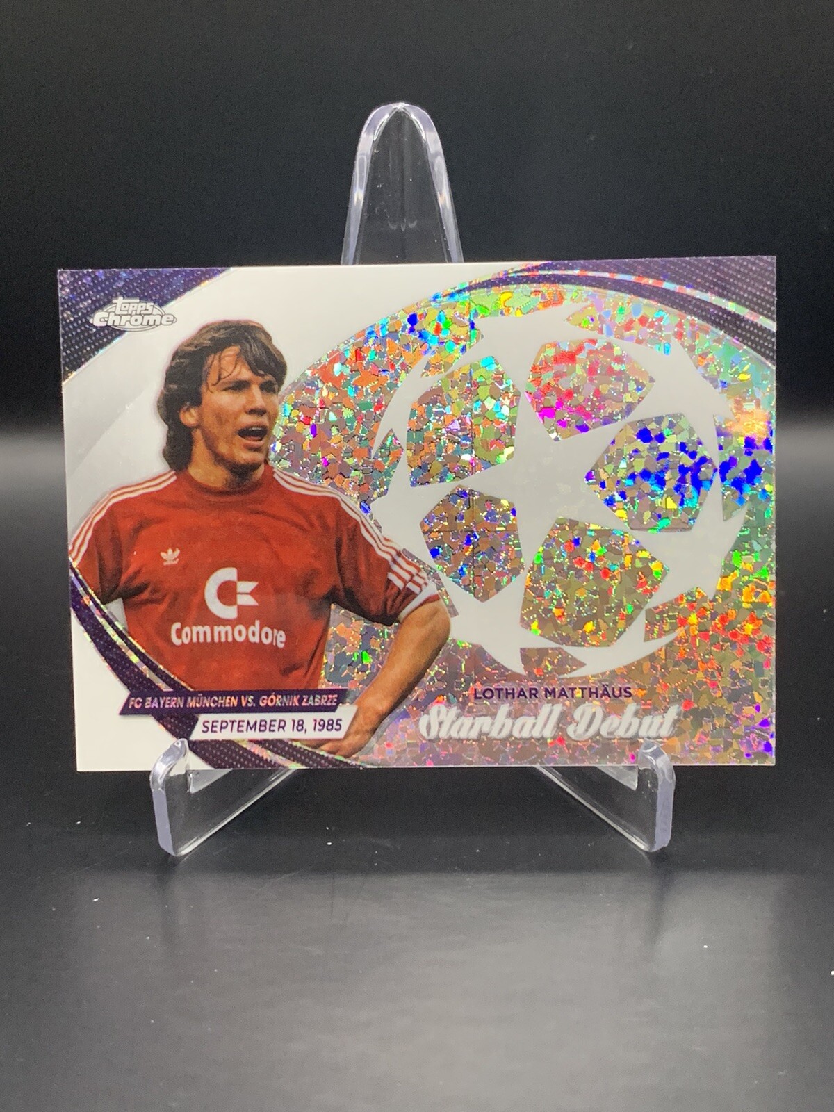 2023-24 Topps Chrome UEFA Starball Debuts SD-9 Lothar Matthaus – Bayern Munich