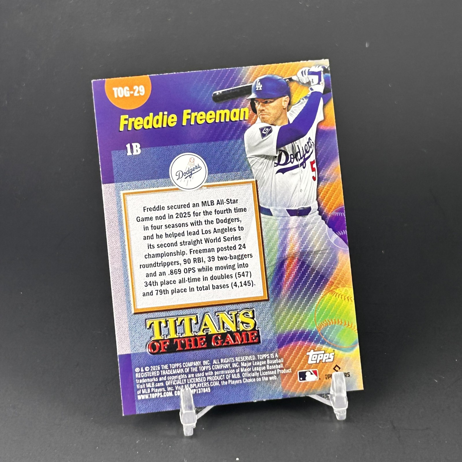 2026 Topps #TOG-29 Freddie Freeman Titans of the Game