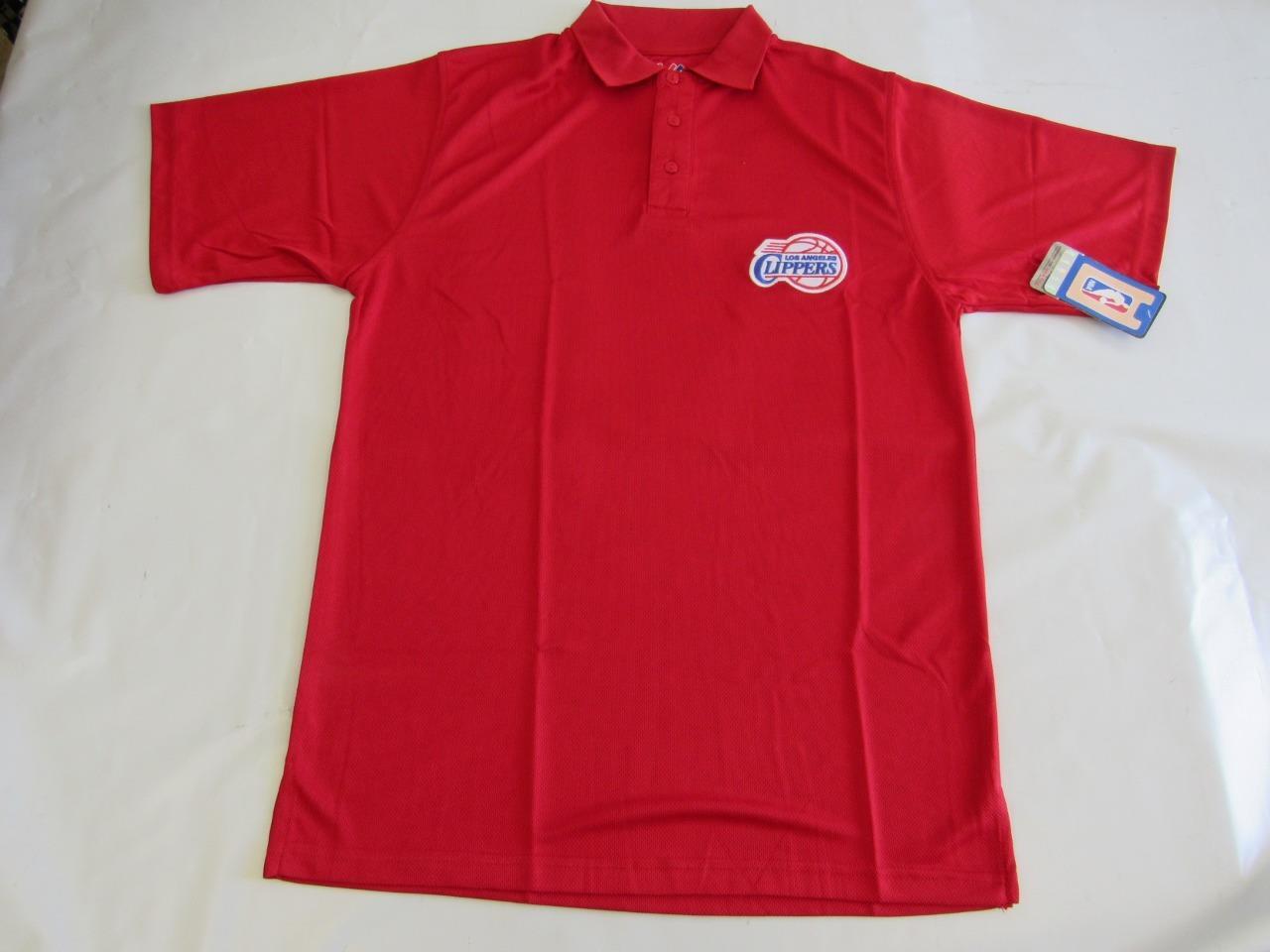 New Los Angeles Clippers Mens Big & Tall Sizes Red Majestic Polyester Polo Shirt