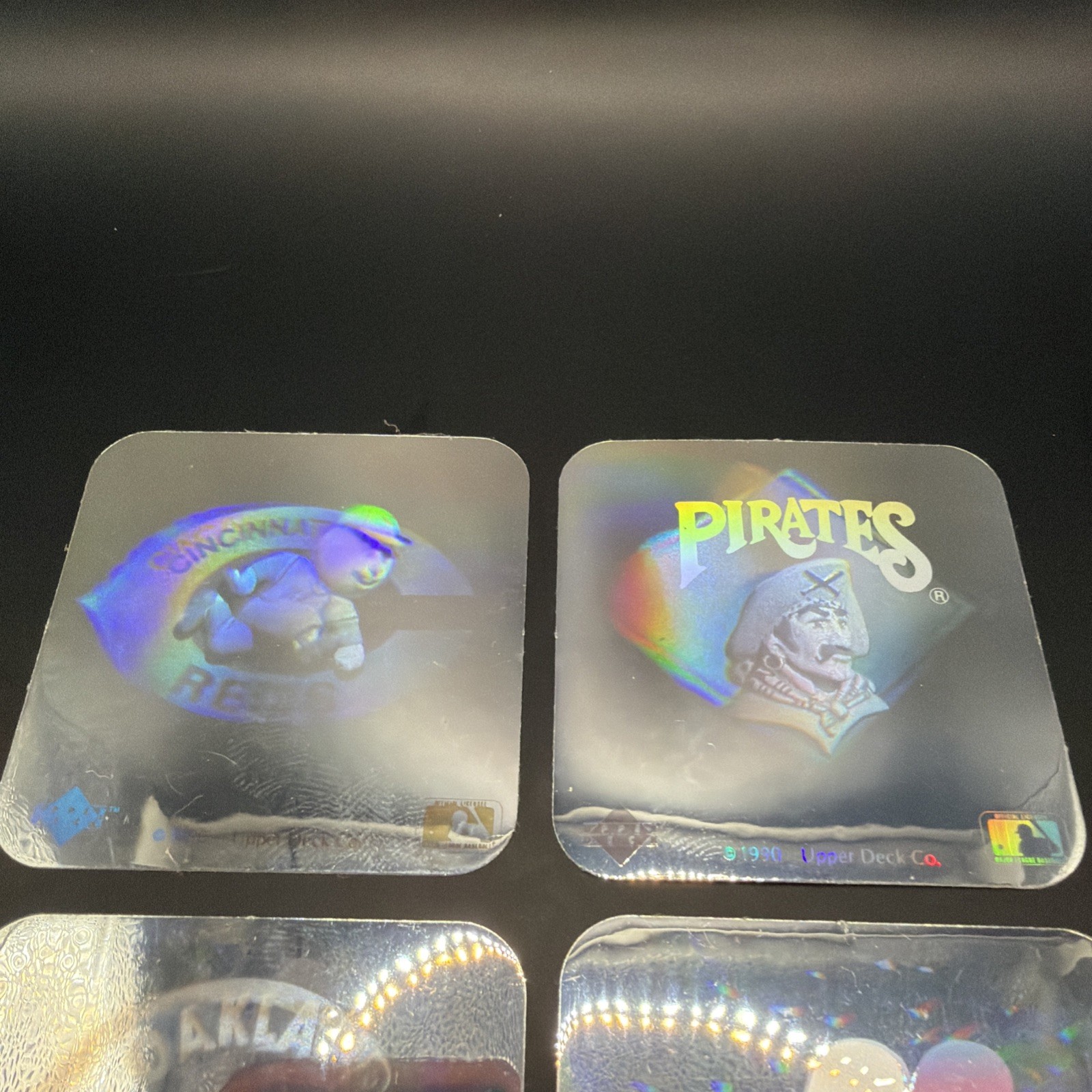 12 Card Lot Of 1990 UD Team Logo Hologram Unique & Different See Description