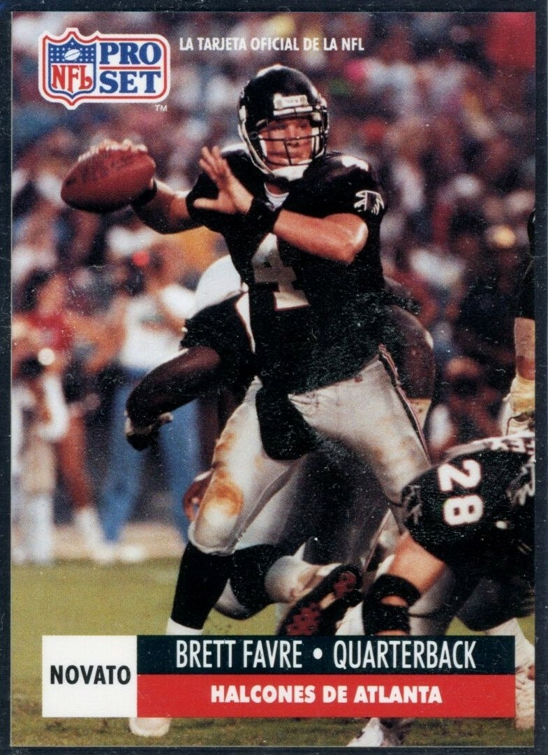 1991 Pro Set Spanish Brett Favre RC Rookie Card straight from pack NM-MT or Mint