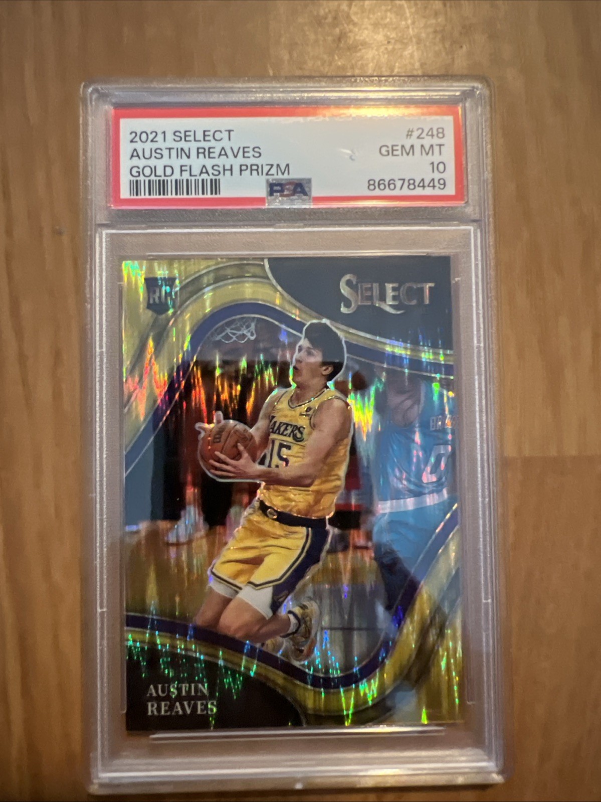 2021 Austin Reaves Select Gold Flash Prizm Rookie PSA 10 POP 1!!!