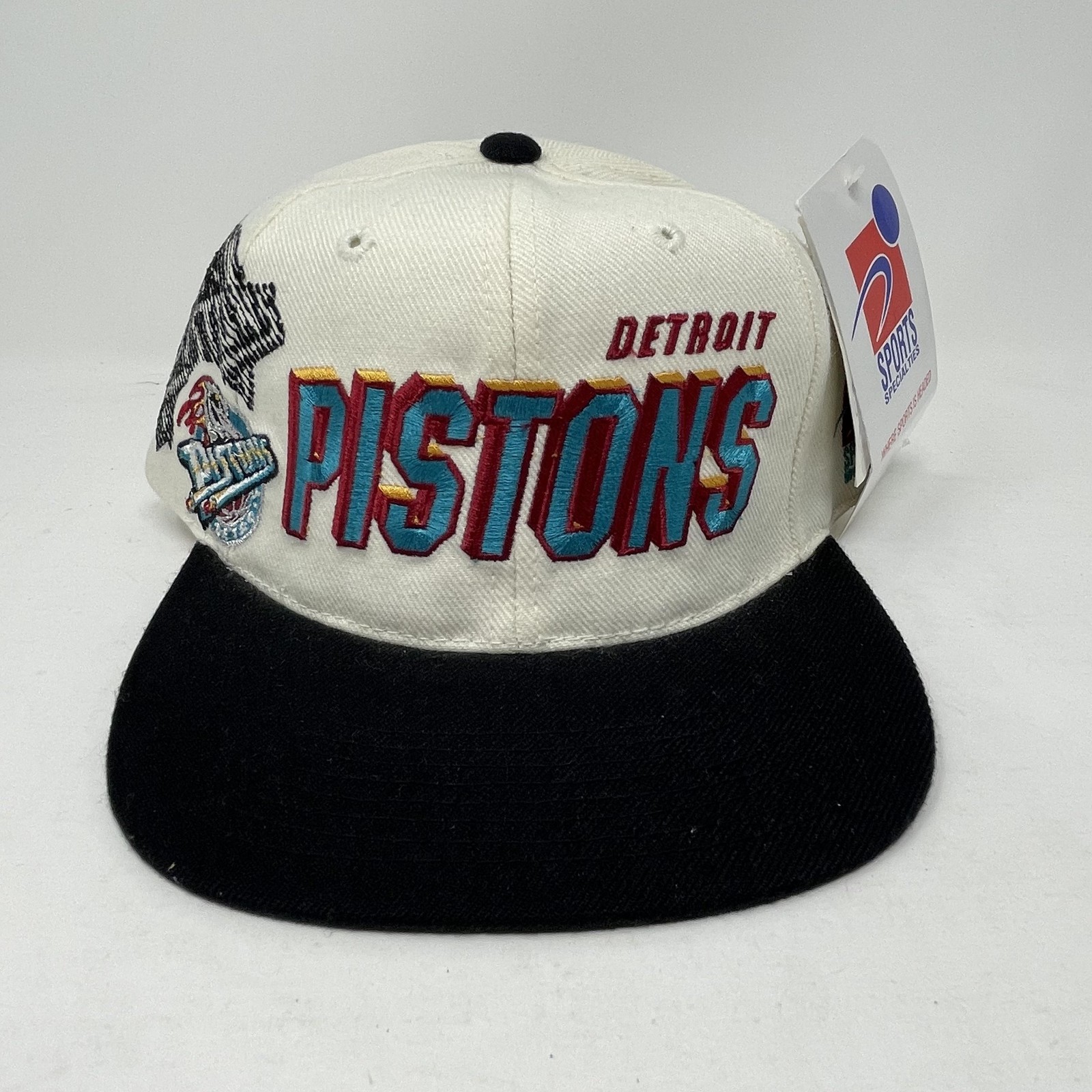 Vintage Detroit Pistons Hat Cap Snap Back One Size NBA Sports Specialties 90s