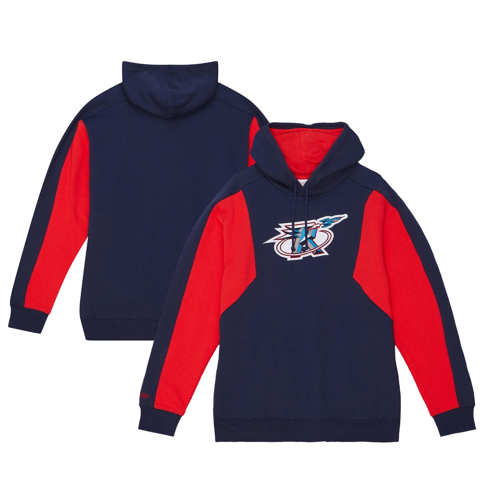 Mitchell & Ness Men’s Navy Houston Rockets Color Block 2.0 Hoodie Size Medium