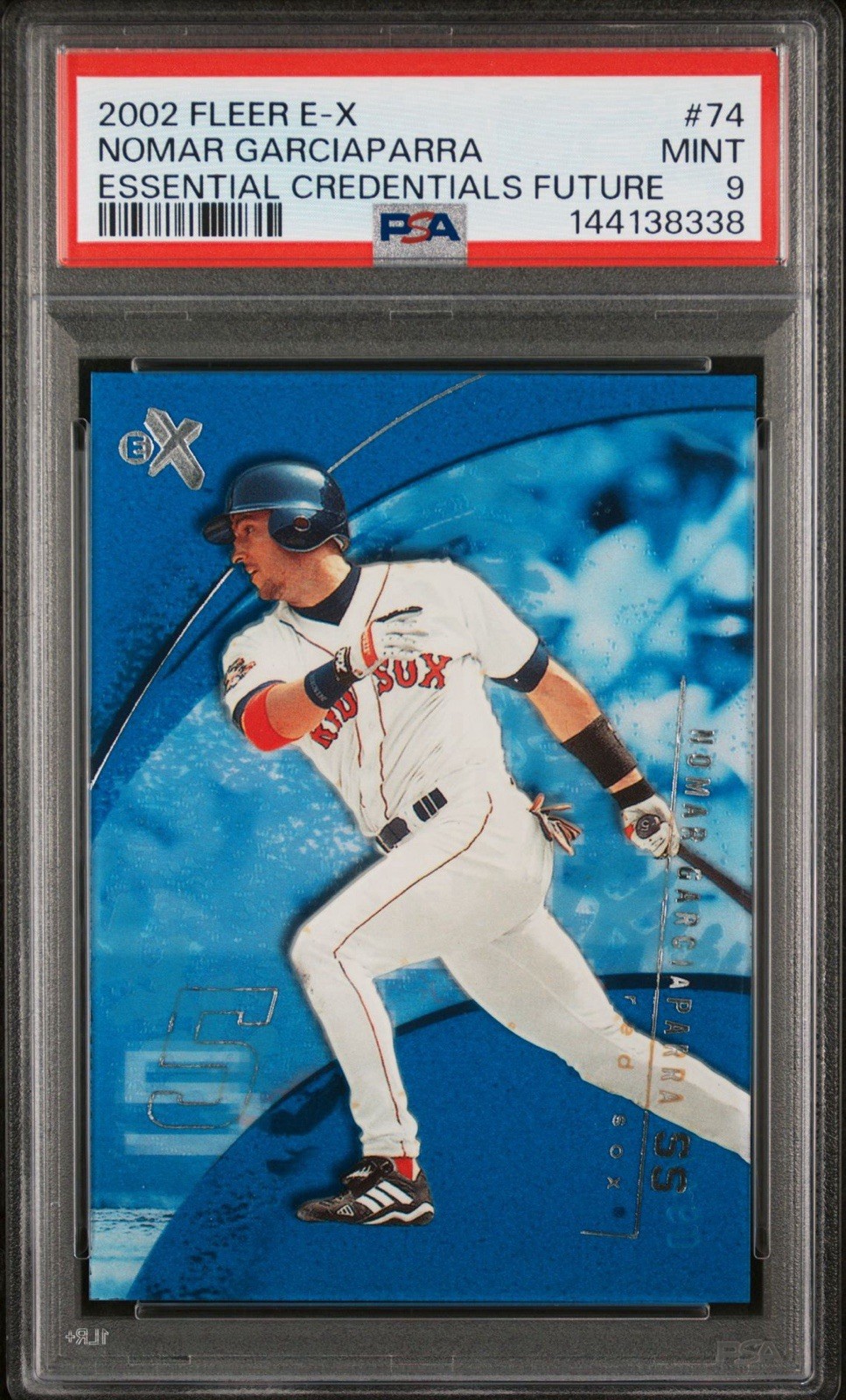 2002 FLEER E-X ESSENTIAL CREDENTIALS FUTURE NOMAR GARCIAPARRA #/112 POP 3 PSA 9