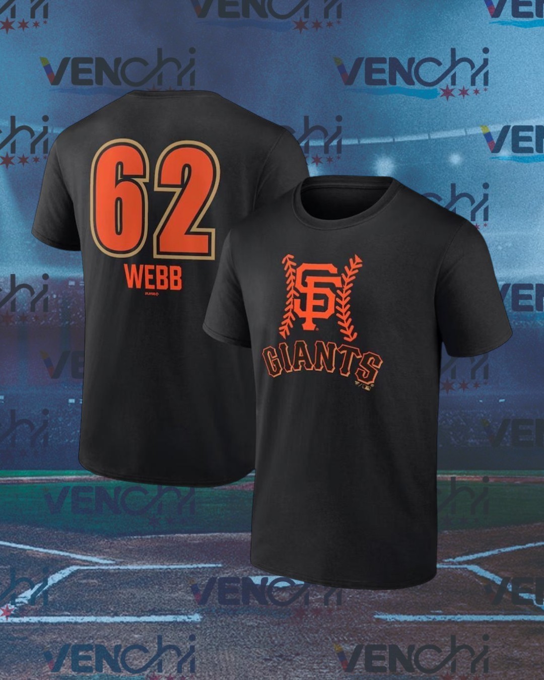 Logan Webb #62 – San Francisco Giants Team Name & Number Player SHIRT UNISEX